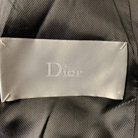 DIOR HOMME Size 44 Black Red & White Polyamide Bomber Jacket