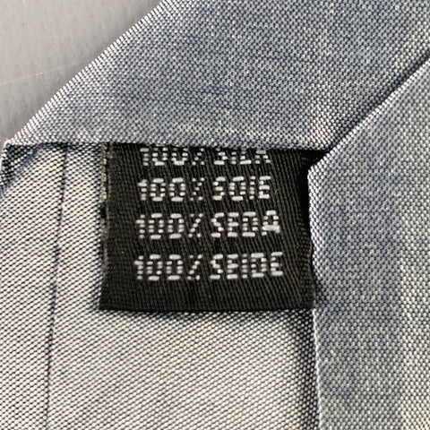 DANIELE ALESSANDRINI Grey Silver Textured Silk Tie