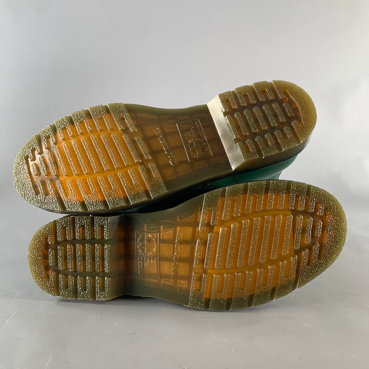 DR. MARTENS Size 11 Green Leather Lace Up Boots