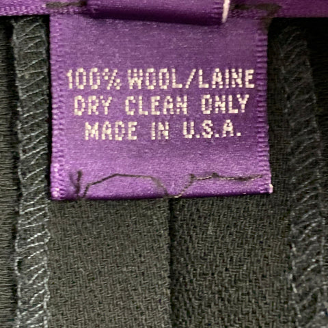 RALPH LAUREN COLLECTION Size 6 Black Wool Side Zipper Dress Pants