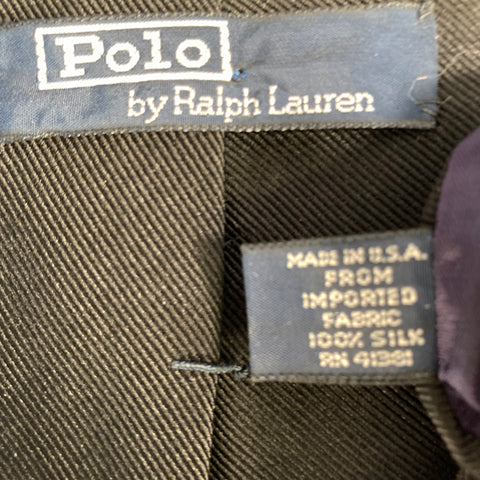 POLO Black Stripe Silk Tie
