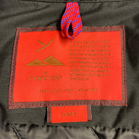 Veste matelassée NORDISK taille L noire en polyester et coton à boutons-pression