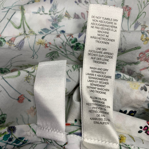 PAUL SMITH Size XL White Multi Color Floral Cotton Long Sleeve Shirt