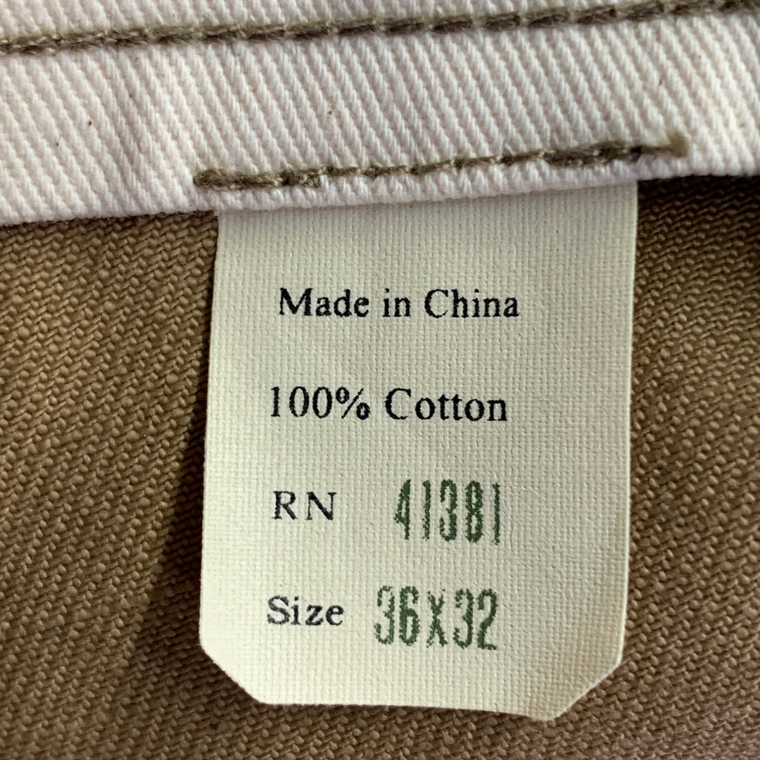 RRL by RALPH LAUREN Size 36 Camel Cotton Selvedge Twill Straight Button Fly Chino Casual Pants