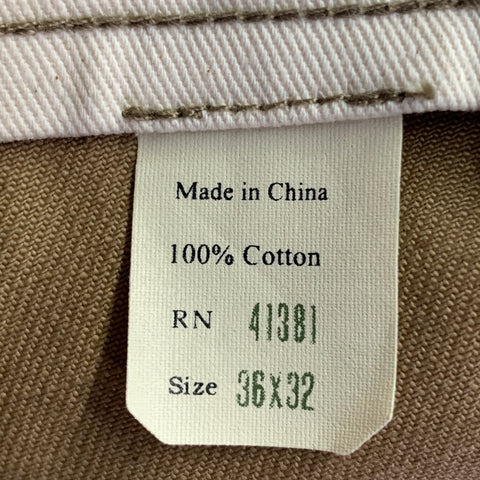 RRL by RALPH LAUREN Size 36 Camel Cotton Selvedge Twill Straight Button Fly Chino Casual Pants