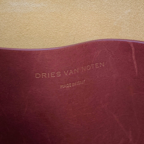 DRIES VAN NOTEN Brown Silver Leather Cross Body Bag