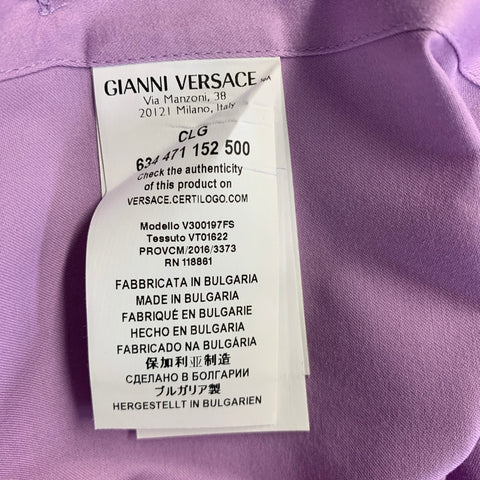 VERSACE COLLECTION Size S Purple Cotton Long Sleeve Shirt