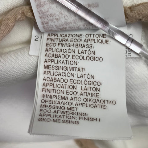 BRUNELLO CUCINELLI Taille 0 Jean plissé en mélange de coton crème