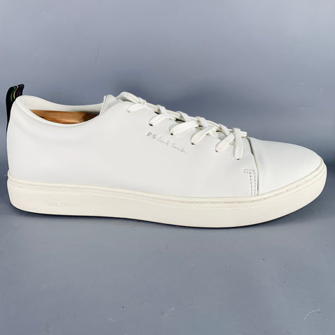 PS by PAUL SMITH Size 10 White Multi Color Leather Low Top Sneakers