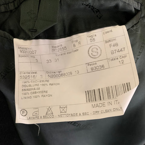 HERMES Size XXL Black Cashmere Trench Coat
