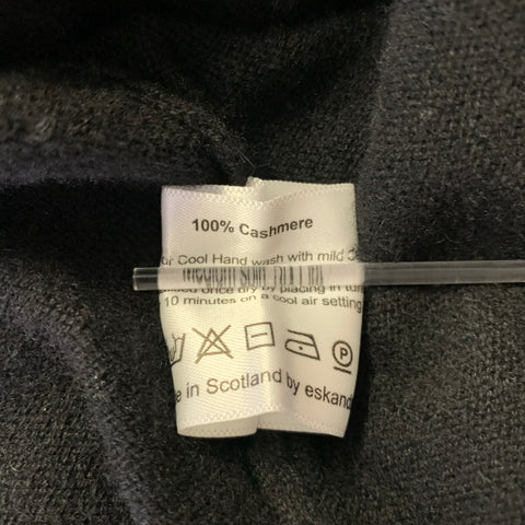 ESKANDAR M Size Black Cashmere Oversized Cardigan