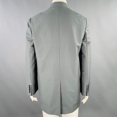 Manteau The Row gris sauge en soie à boutonnage simple, taille 12
