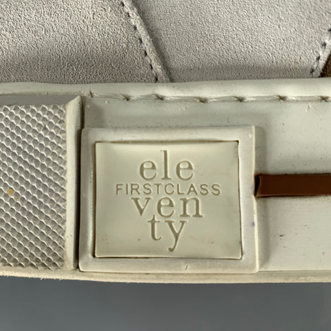 ELEVENTY Size 9 Beige Cream Perforated Suede Sneakers