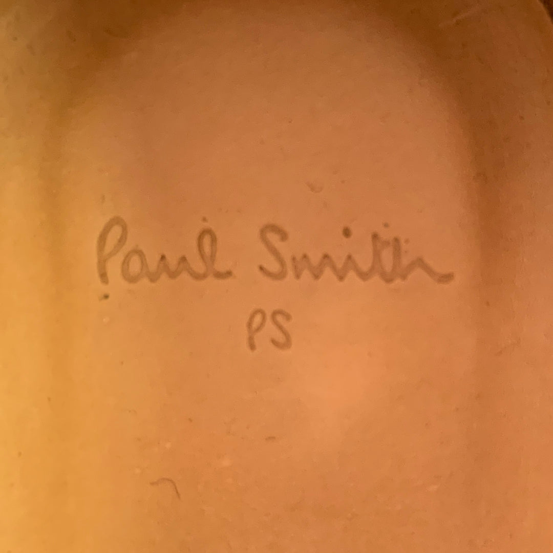 PS by PAUL SMITH Size 12 Robin Black Leather Cap Toe Lace-Up Shoes