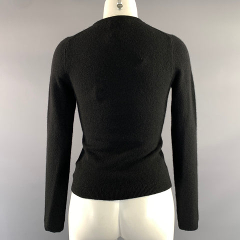 WHITE + WARREN Size XS Black Cashmere Blend Knit Pullover Womens