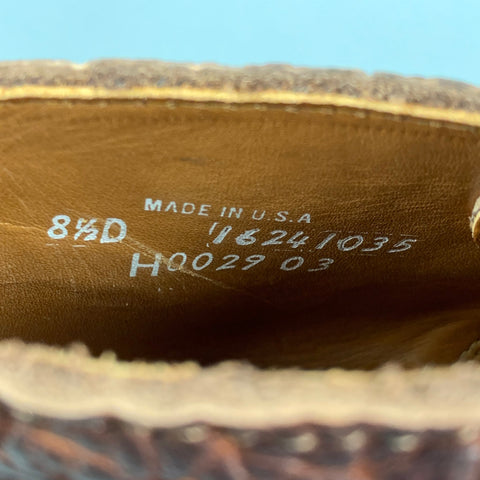 HELM Taille 8.5 Bottes Chukka à lacets en cuir marron