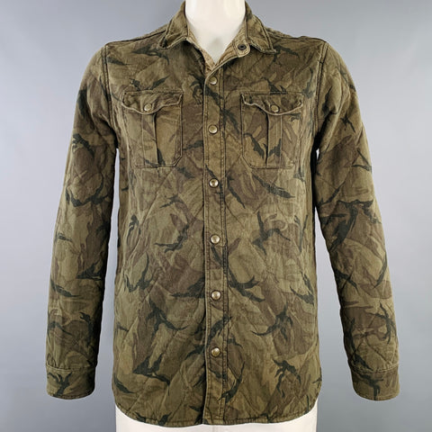 POLO by RALPH LAUREN Size L Green Tan Camouflage Cotton Jacket