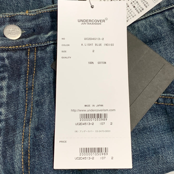 UNDERCOVER Size 30 Blue Multi Color Embroidery Cotton Relaxed Drop Crotch Jeans