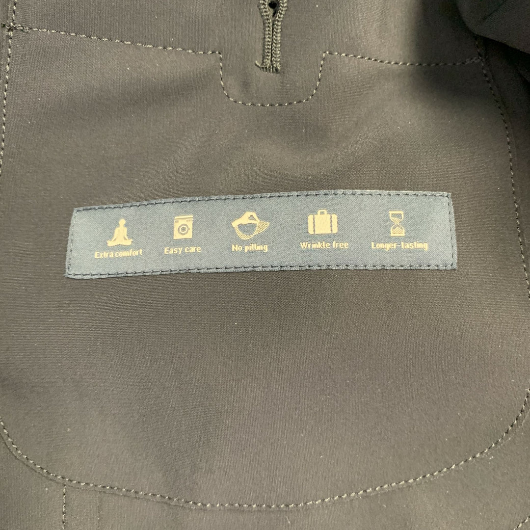 HERNO Size 8 Black Nylon Blend Single breasted Jacket