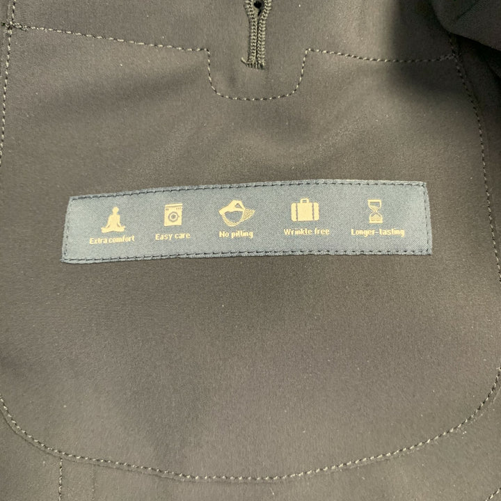 HERNO Size 8 Black Nylon Blend Single breasted Jacket