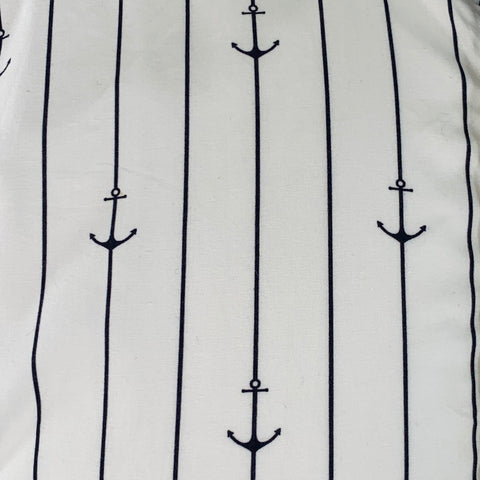 THOM BROWNE Size S White Navy Nautical Pinstripe Cotton One Pocket Long Sleeve Shirt