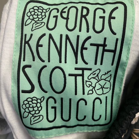 GUCCI x GEORGE KENNETH SCOTT Size S Black Beige Monogram Joggers Casual Pants