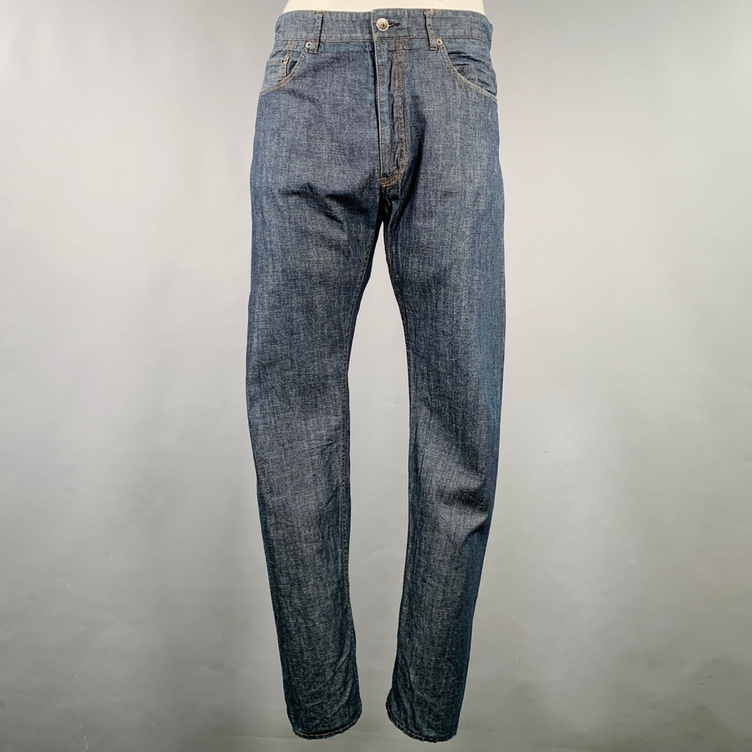 ENGINEERED GARMENTS Size 34 Blue Contrast Stitch Cotton 5 Pocket Jeans