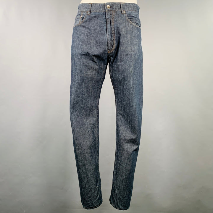 ENGINEERED GARMENTS Size 34 Blue Contrast Stitch Cotton 5 Pocket Jeans