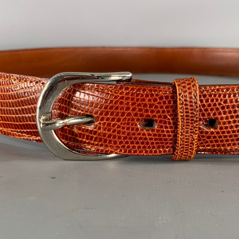 ABAS Size 38 Brown Lizard Belt