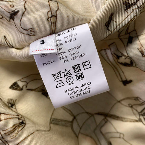 VISVIM Size M Beige Distressed Cotton Military Jacket