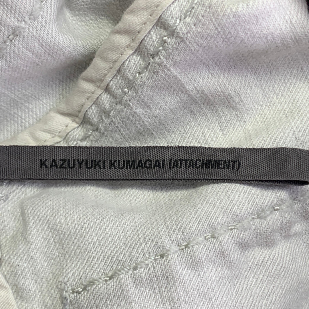 ATTACHMENT Size M Grey Wash Cotton Twill Low Rise Button Fly Jeans