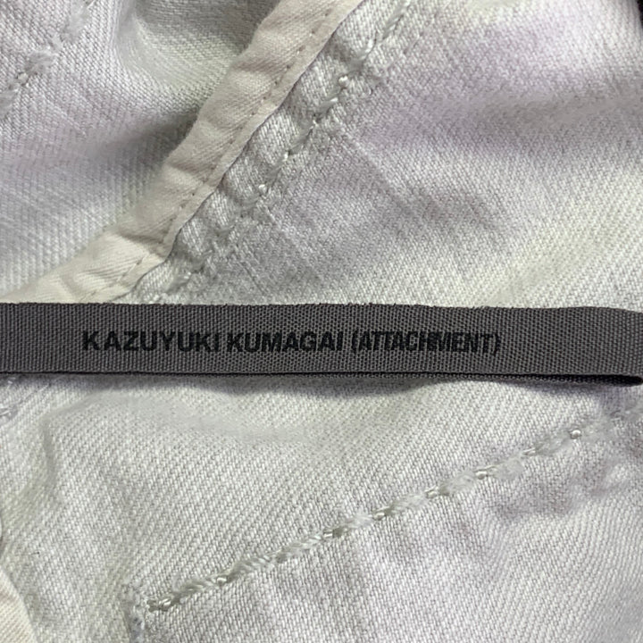ATTACHMENT Size M Grey Wash Cotton Twill Low Rise Button Fly Jeans