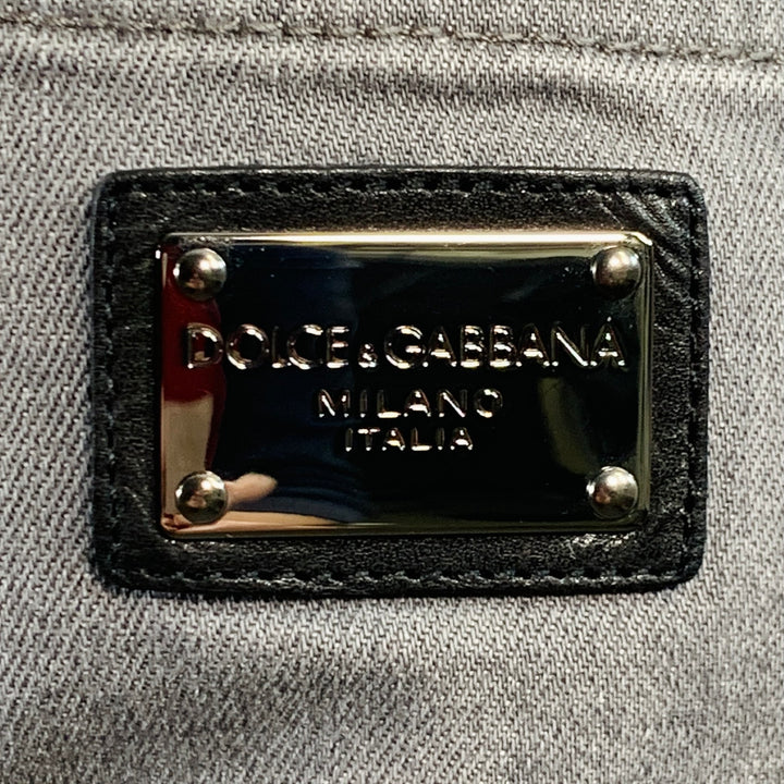 DOLCE & GABBANA Size 4 Kate Grey Denim Twill Tapered Zip Fly Jeans