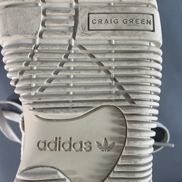 ADIDAS BY CRAIG GREEN Size 10 Scuba Stan Beige Leather Low Top Sneakers
