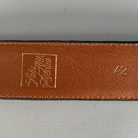 SAKS FIFTH AVENUE Size 42 Navy Suede Belt