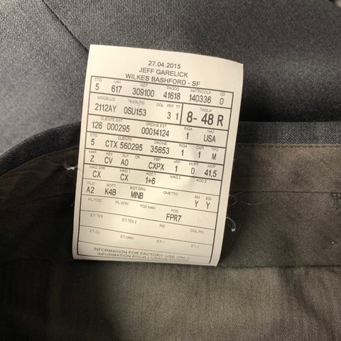 ERMENEGILDO ZEGNA Chest Size 40 Grey Heather Wool Notch Lapel 32 34 Suit