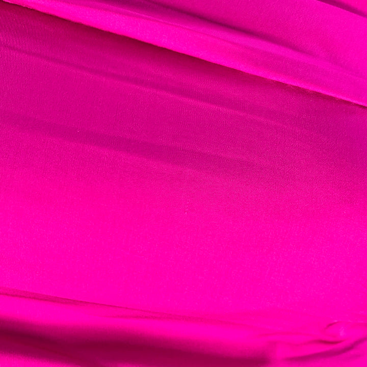 STELLA McCARTNEY Size 2 Purple Raspberry Viscose Blend Ruched Long Sleeve Cocktail Dress