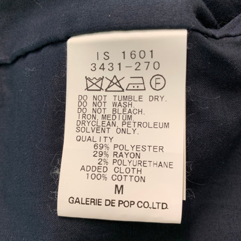 PAS de CALAIS Talla M Chaqueta Mezcla Poliéster Blanco Marino