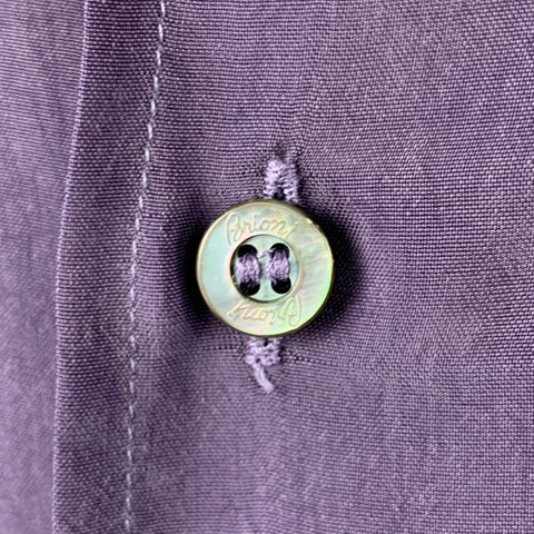 BRIONI Size M Purple Rayon Button Up Short Sleeve Shirt