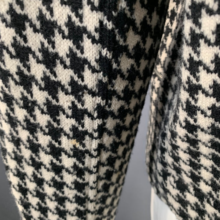 LAUREN by RALPH LAUREN Size XXXL Black Off White Wool Zip Pockets Jacket