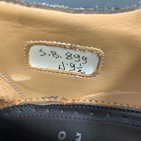 DI BIANCO Size 9.5 Brown Pebble Grain Leather Derby Lace Up Shoes
