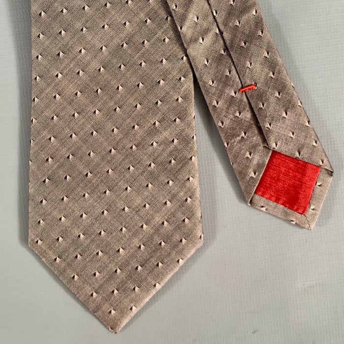 ISSEY MIYAKE Pink Black Diamond Silk Tie