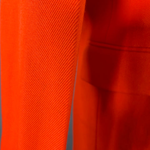 AMI by ALEXANDRE MATTIUSSI Size 38 Orange Textured Twill Coat