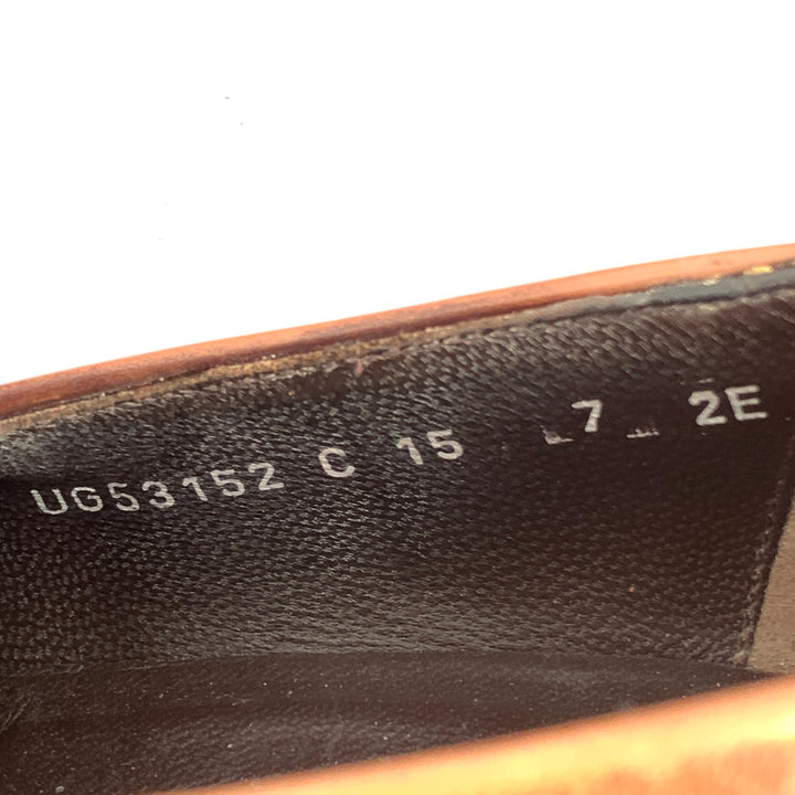 SALVATORE FERRAGAMO Size 7 Brown Gold Leather Horsebit Loafers