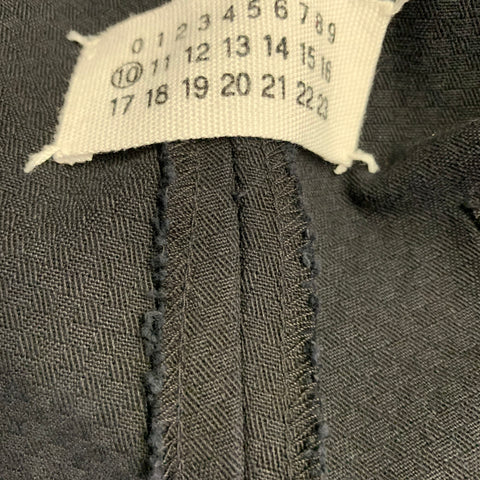MARTIN MARGIELA Size 44 Navy Checkered Cotton Notch Lapel Suit