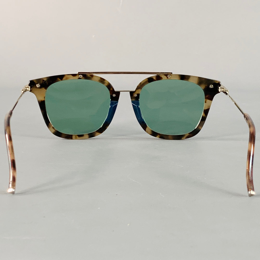 FENDI Size 51 Brown Tortoiseshell Aviator Sunglasses