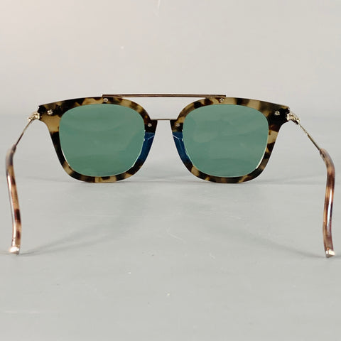 FENDI Brown Tortoiseshell Aviator Sunglasses