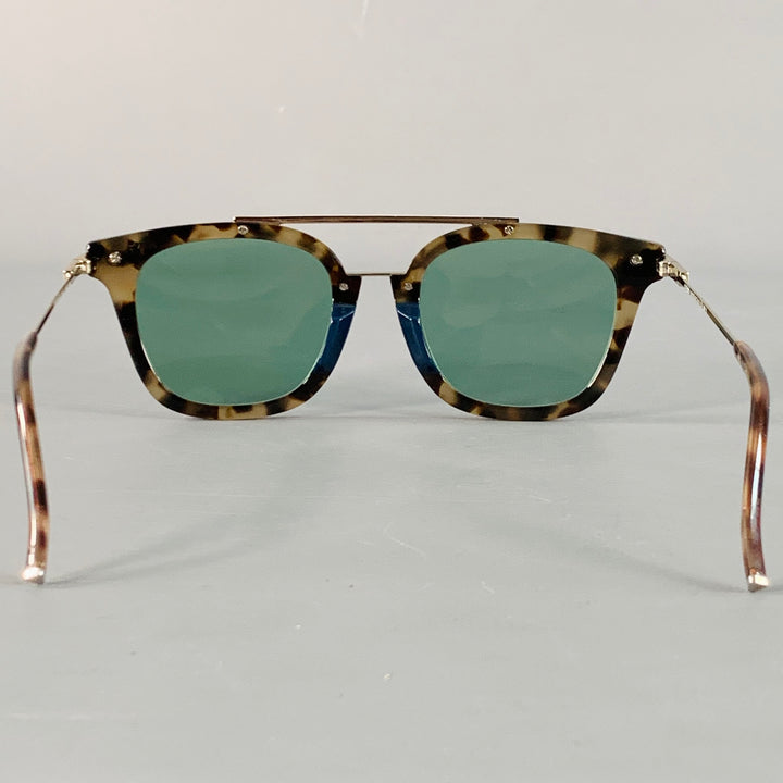FENDI Size 51 Brown Tortoiseshell Aviator Sunglasses