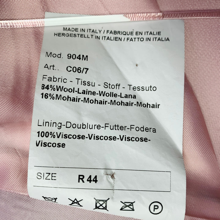PAUL SMITH Size 44 Blue Pink Wool Mohair Single Breasted Collarless Vest