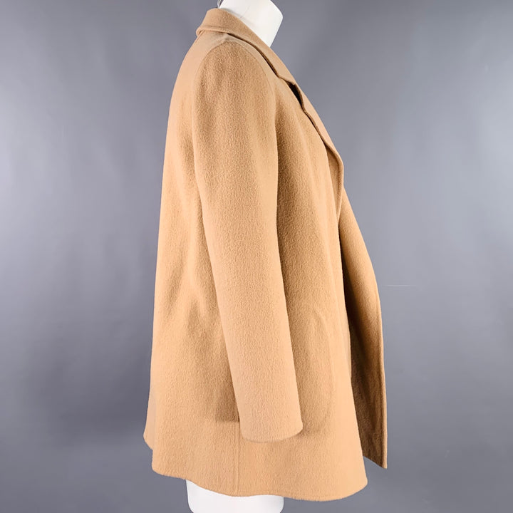 THEORY Size S Clairene Beige Wool Cashmere Oversized Open Front Jacket